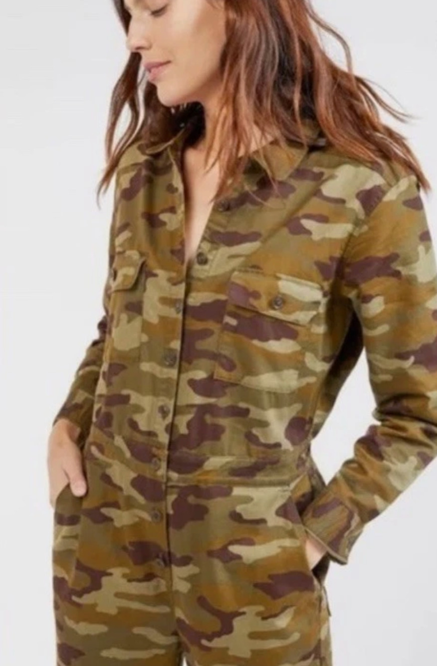 Outerknown S.E.A. Suit Long Sleeve Cargo Utility Jumpsuit Camo Green S NWT $228
